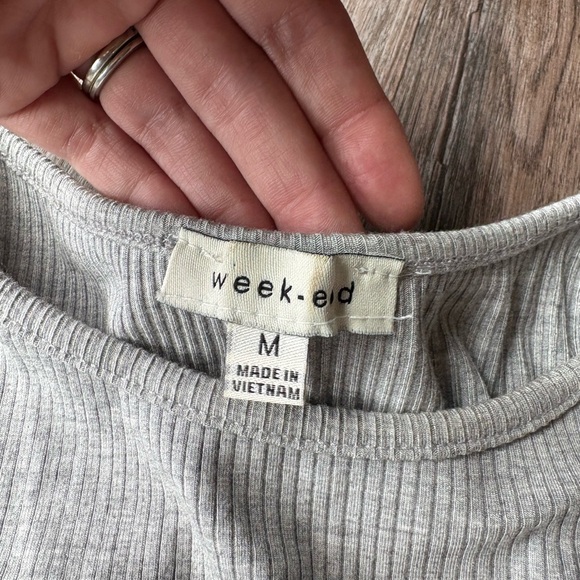 Gray Ribbed Tank Top - Picture 3 of 3